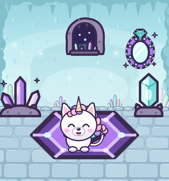 The Crystal Grotto room, decorated